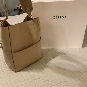 Celine Sangle Seau Bucket Bag Dune Beige